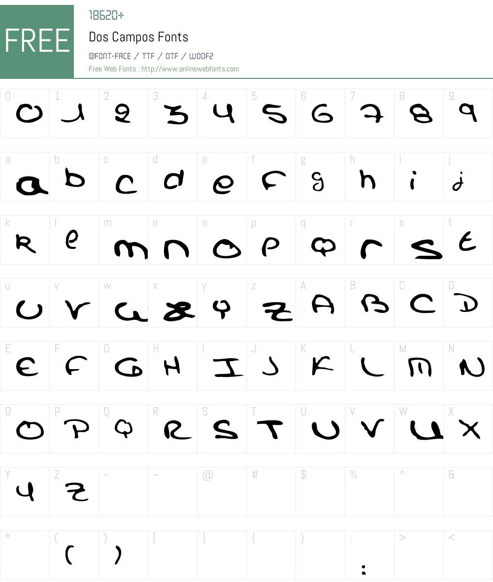 Dos Campos Font Screenshots