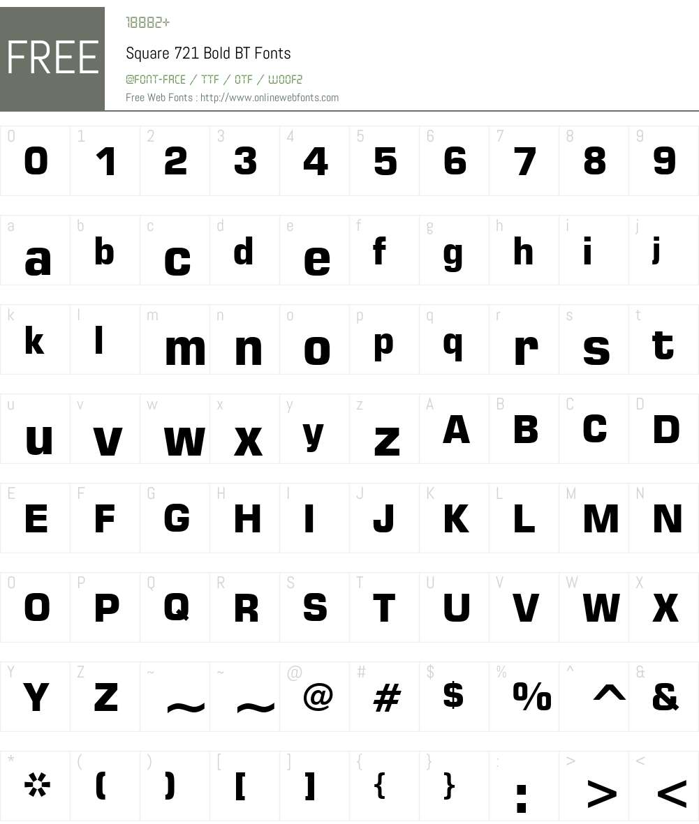 Square721 BT Font Screenshots