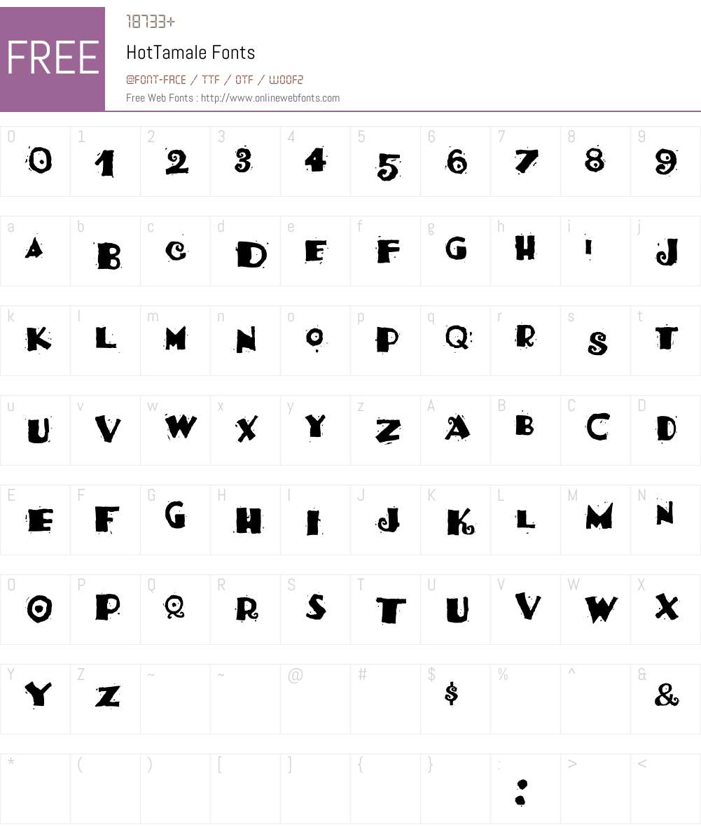 HotTamale Font Screenshots