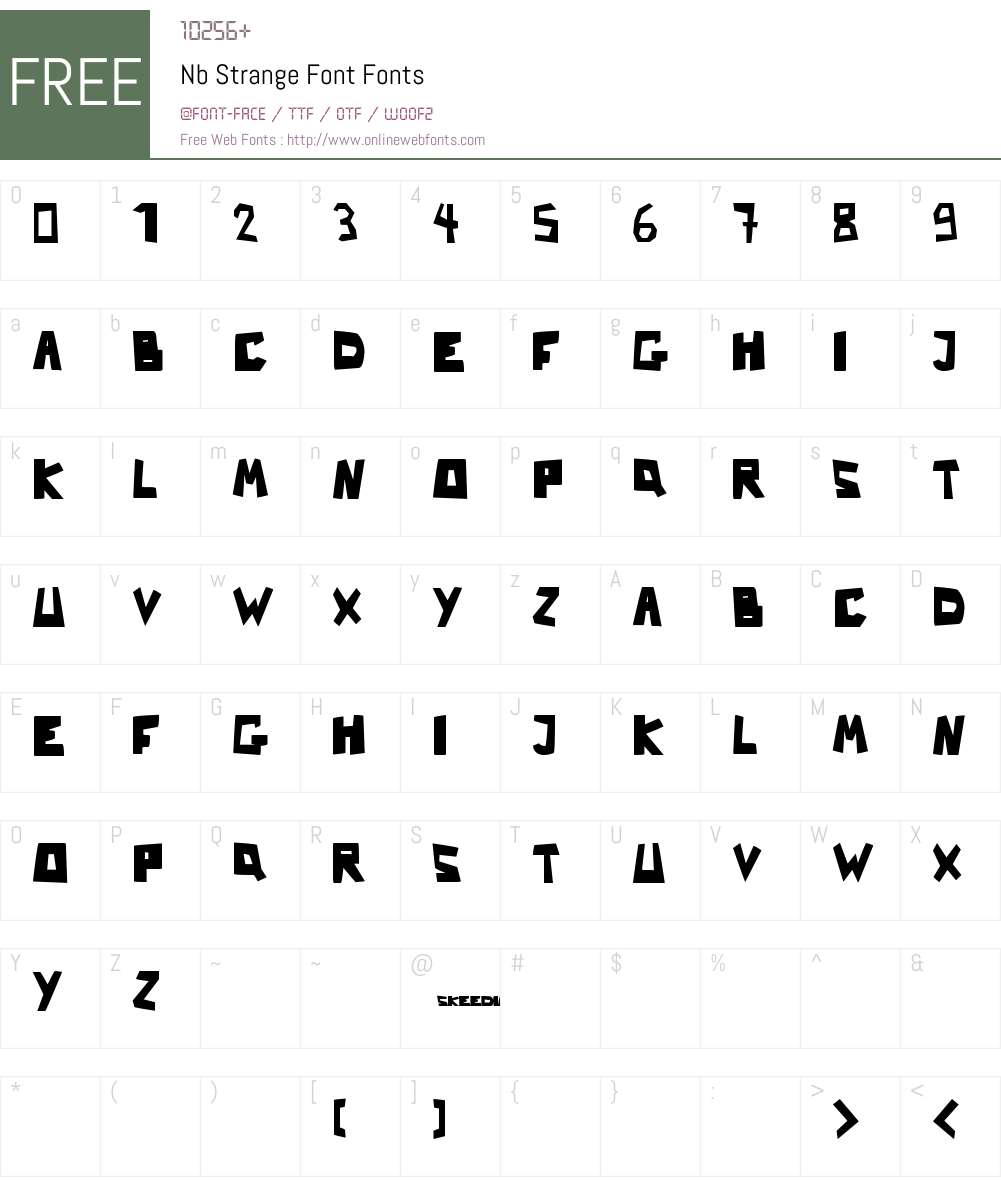 Nb Strange Font Font Screenshots