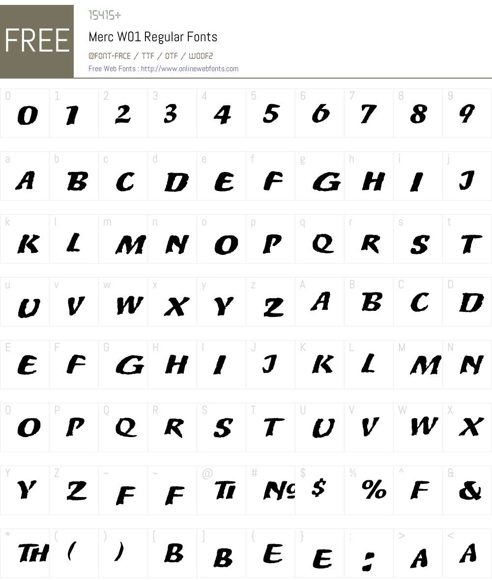 MercW01-Regular Font Screenshots