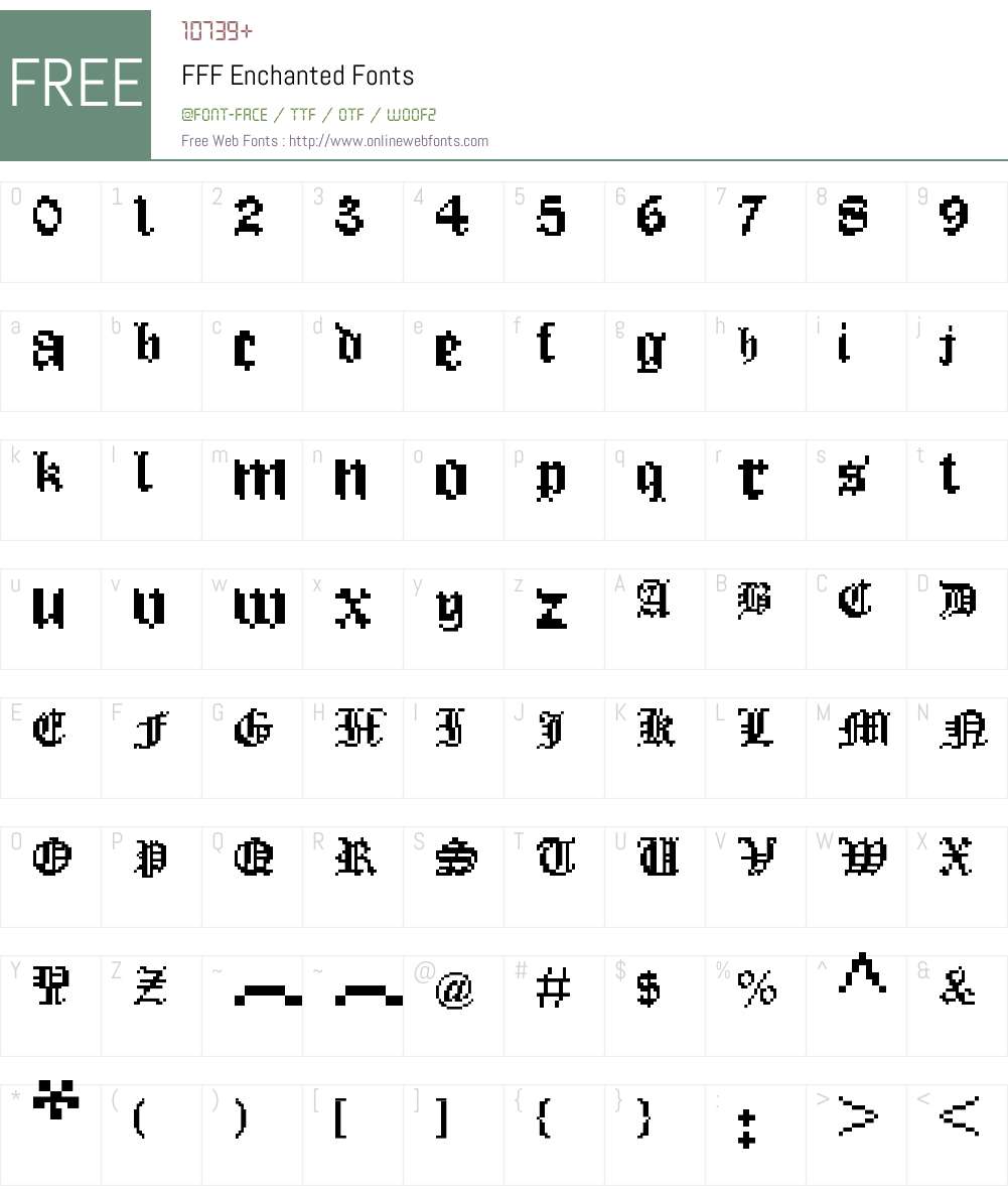FFF Enchanted Font Screenshots