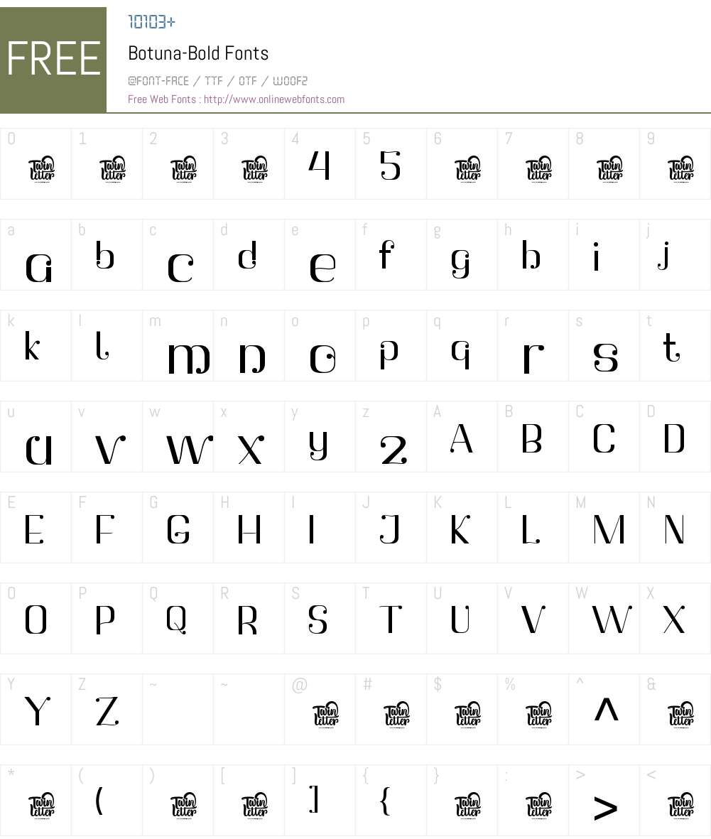 Botuna 1.000 Fonts Free Download - OnlineWebFonts.COM