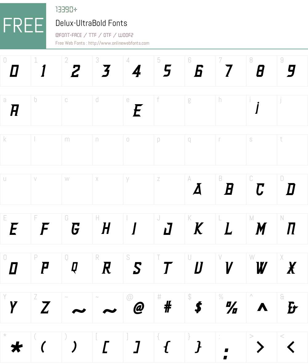 Delux Font Screenshots