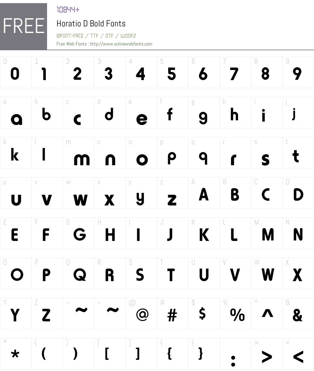 Horatio D Font Screenshots