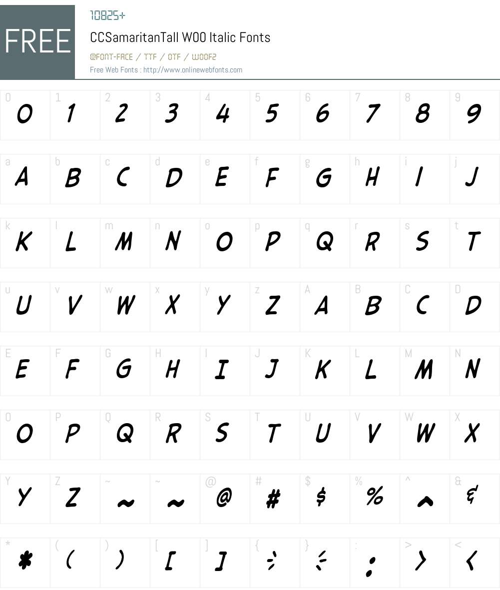 CCSamaritanTallW00-Italic Font Screenshots