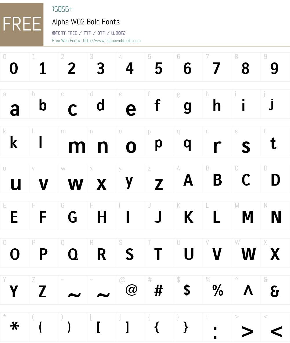 Alpha Font Screenshots