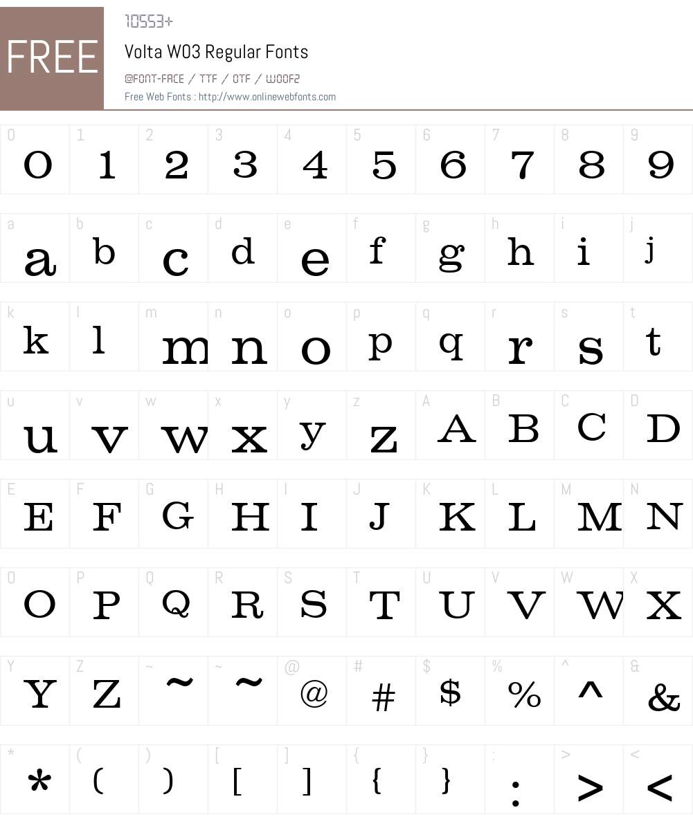 Volta Font Screenshots