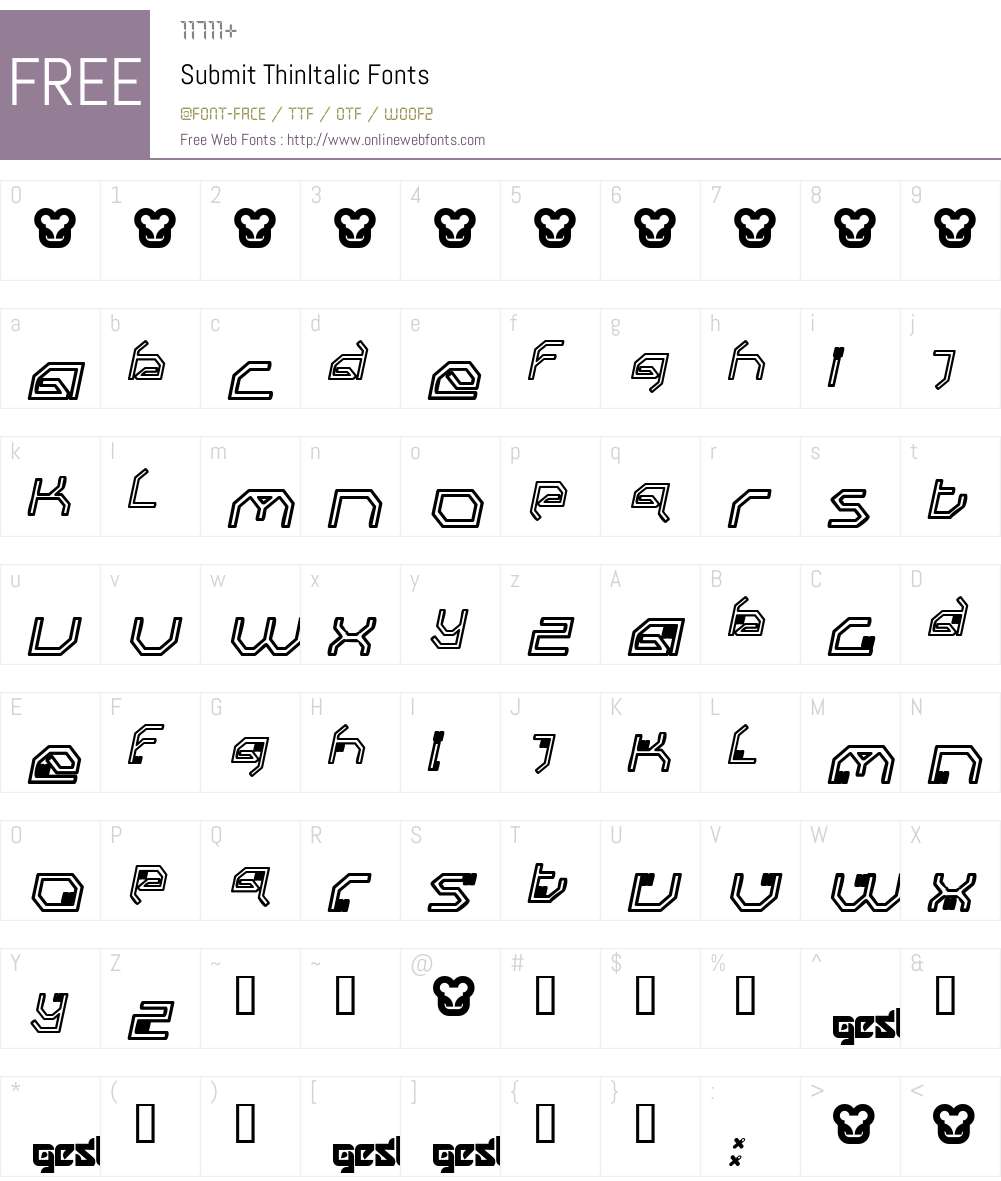 Submit Font Screenshots