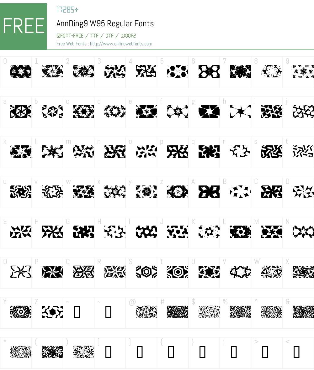 AnnDing9 Font Screenshots