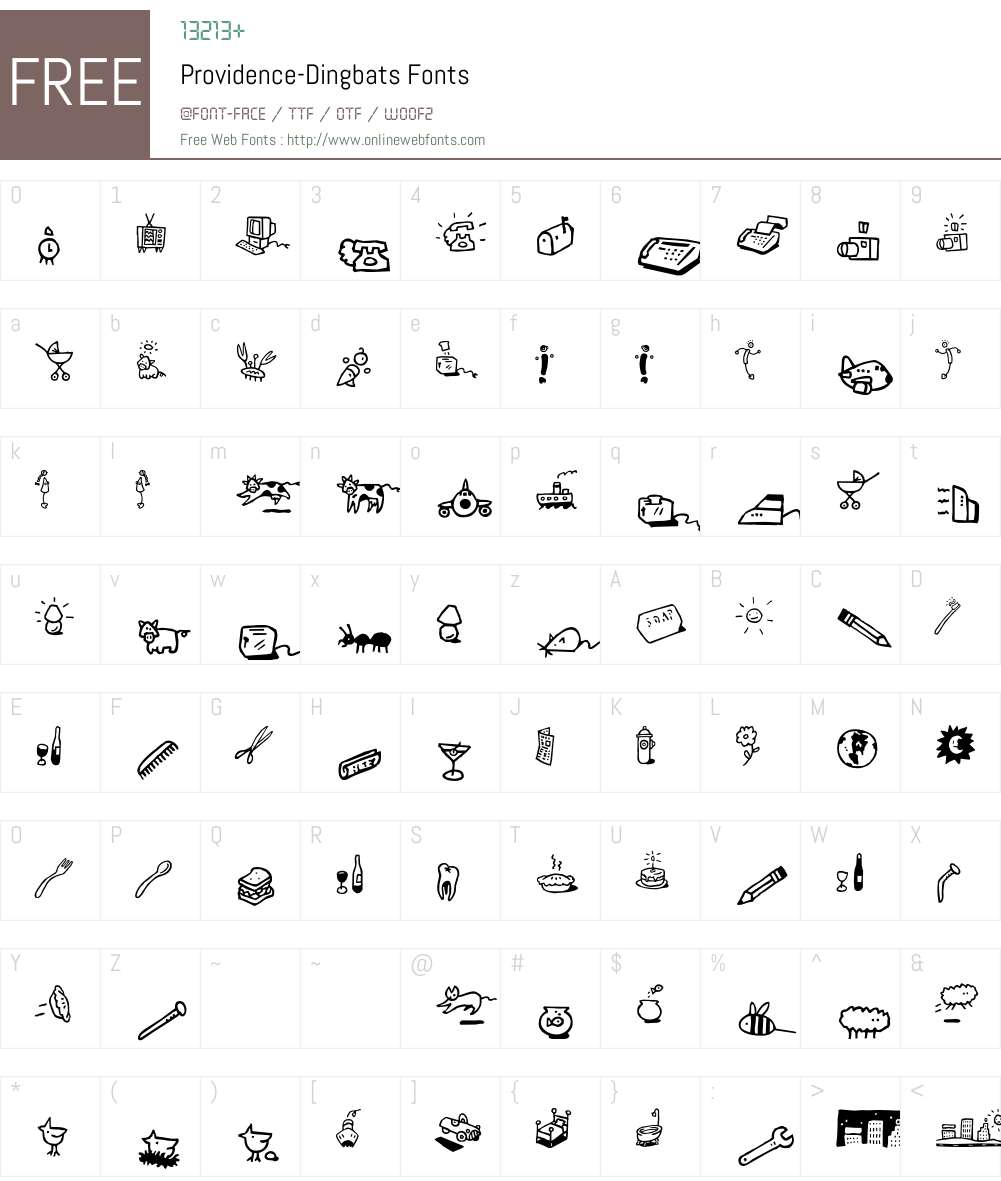 Providence Font Screenshots