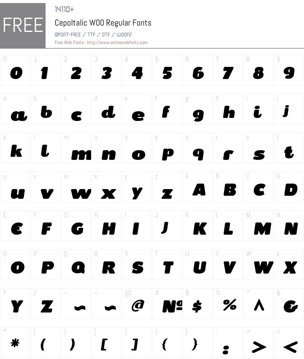 Cepo Font Screenshots