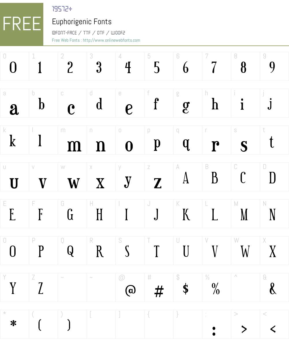 Euphorigenic Font Screenshots