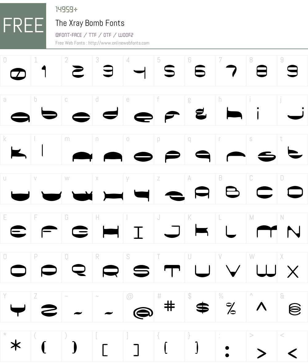 The Xray Bomb Font Screenshots