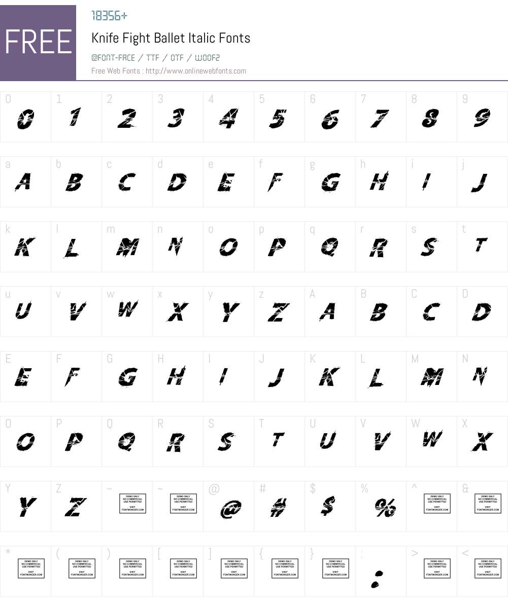 Knife Fight Ballet Font Screenshots