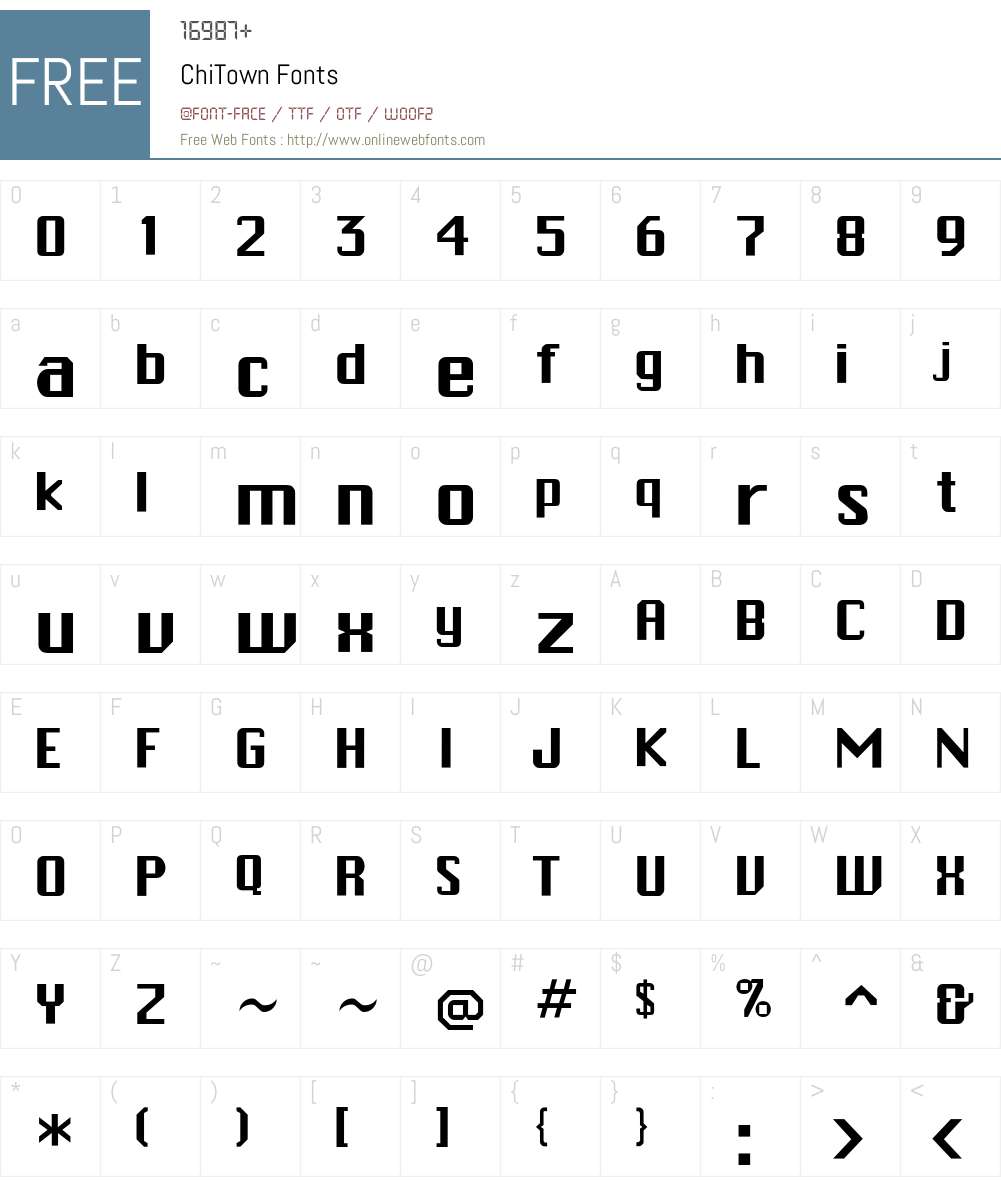 ChiTown Font Screenshots