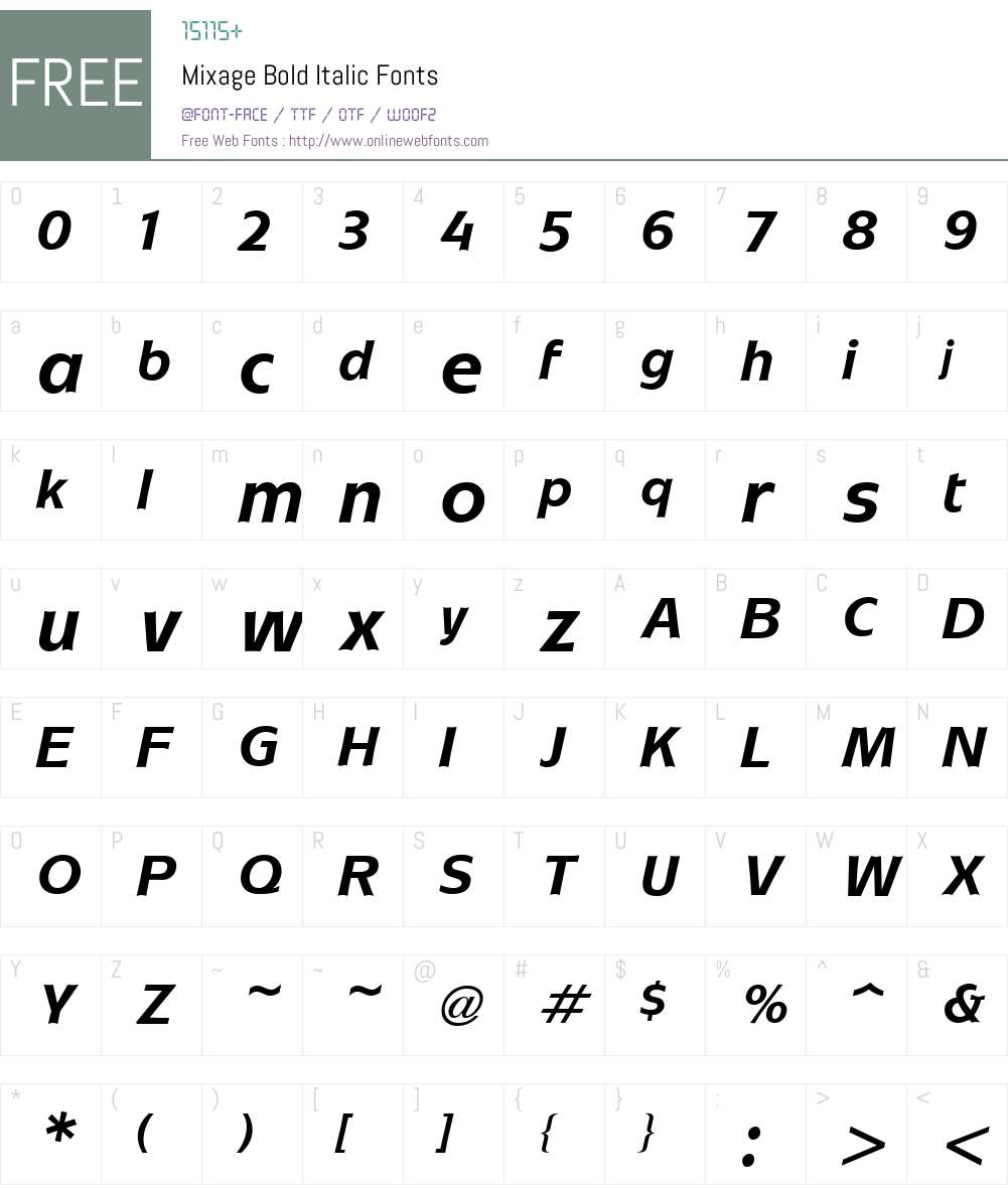 Mixage Font Screenshots