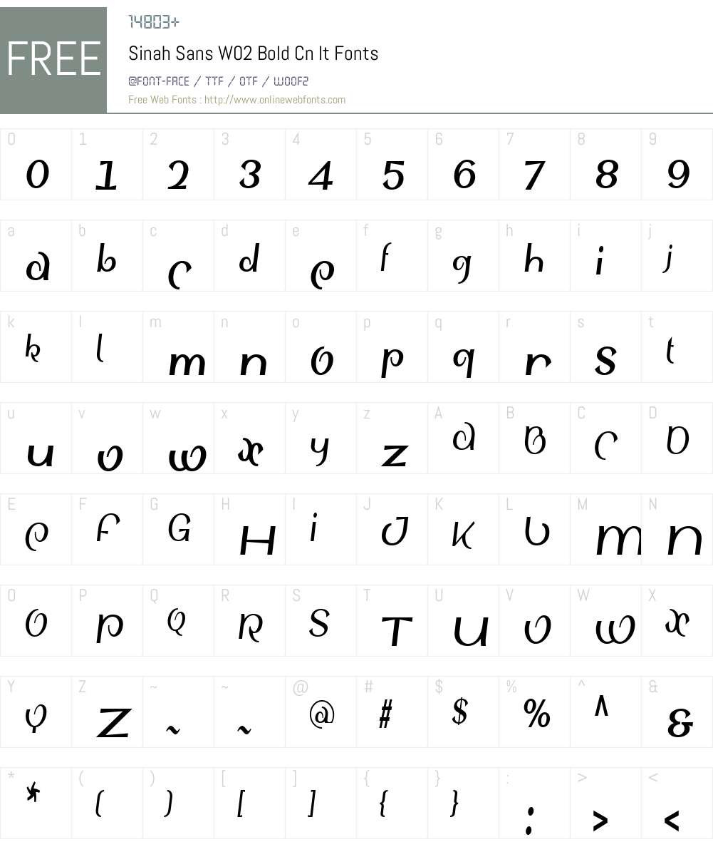 Sinah Sans Font Screenshots