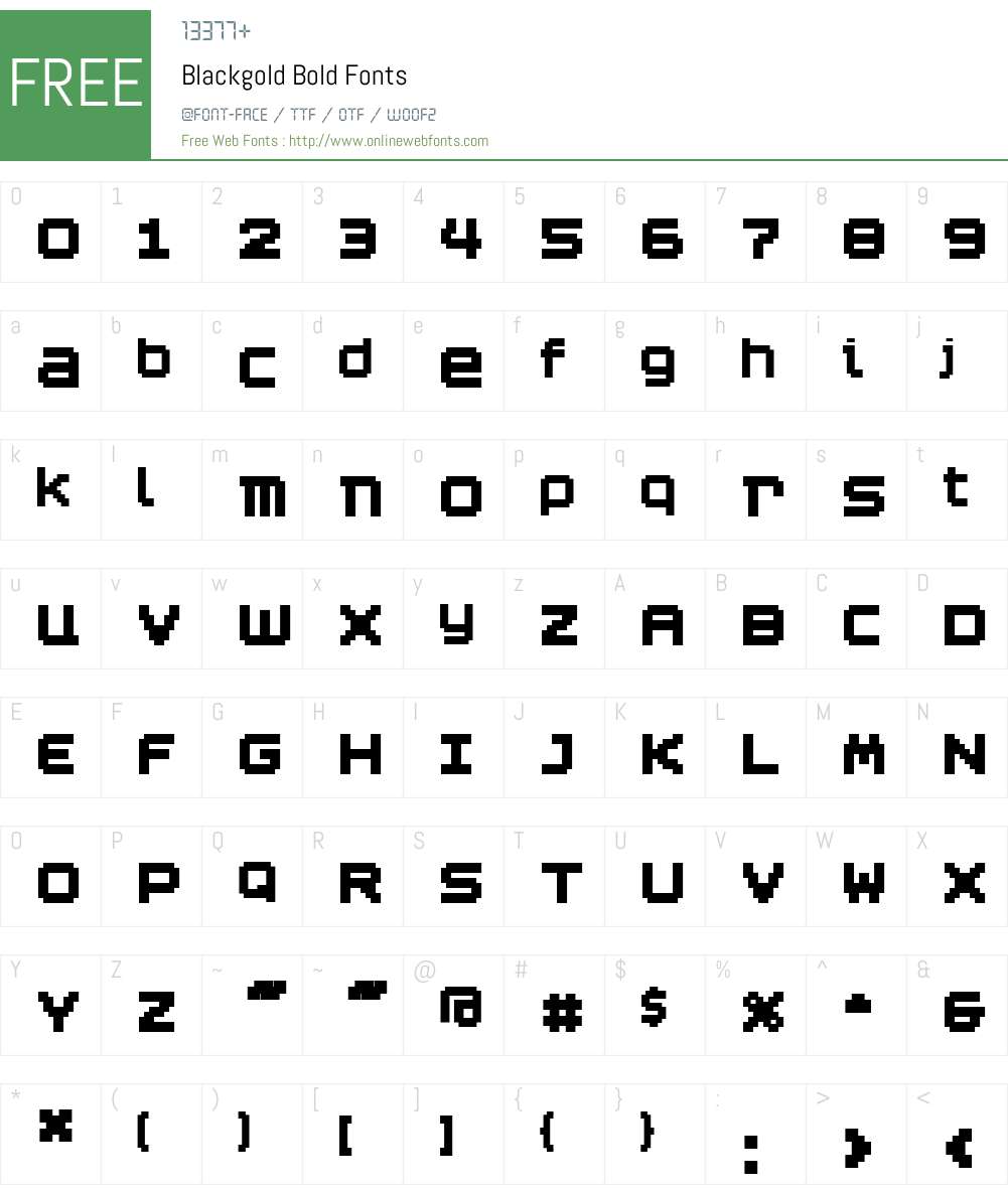 Blackgold Font Screenshots
