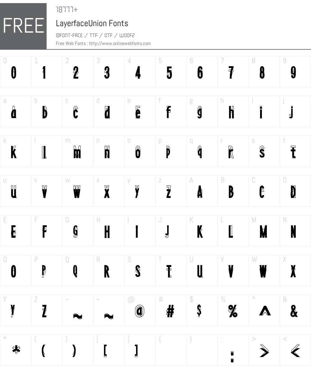 LayerfaceUnion Font Screenshots