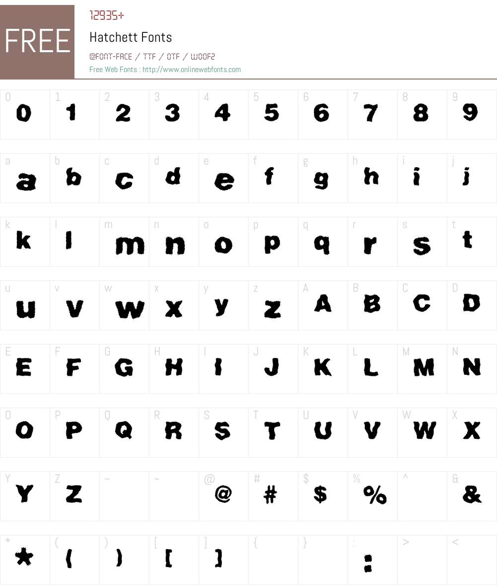 Hatchett Font Screenshots