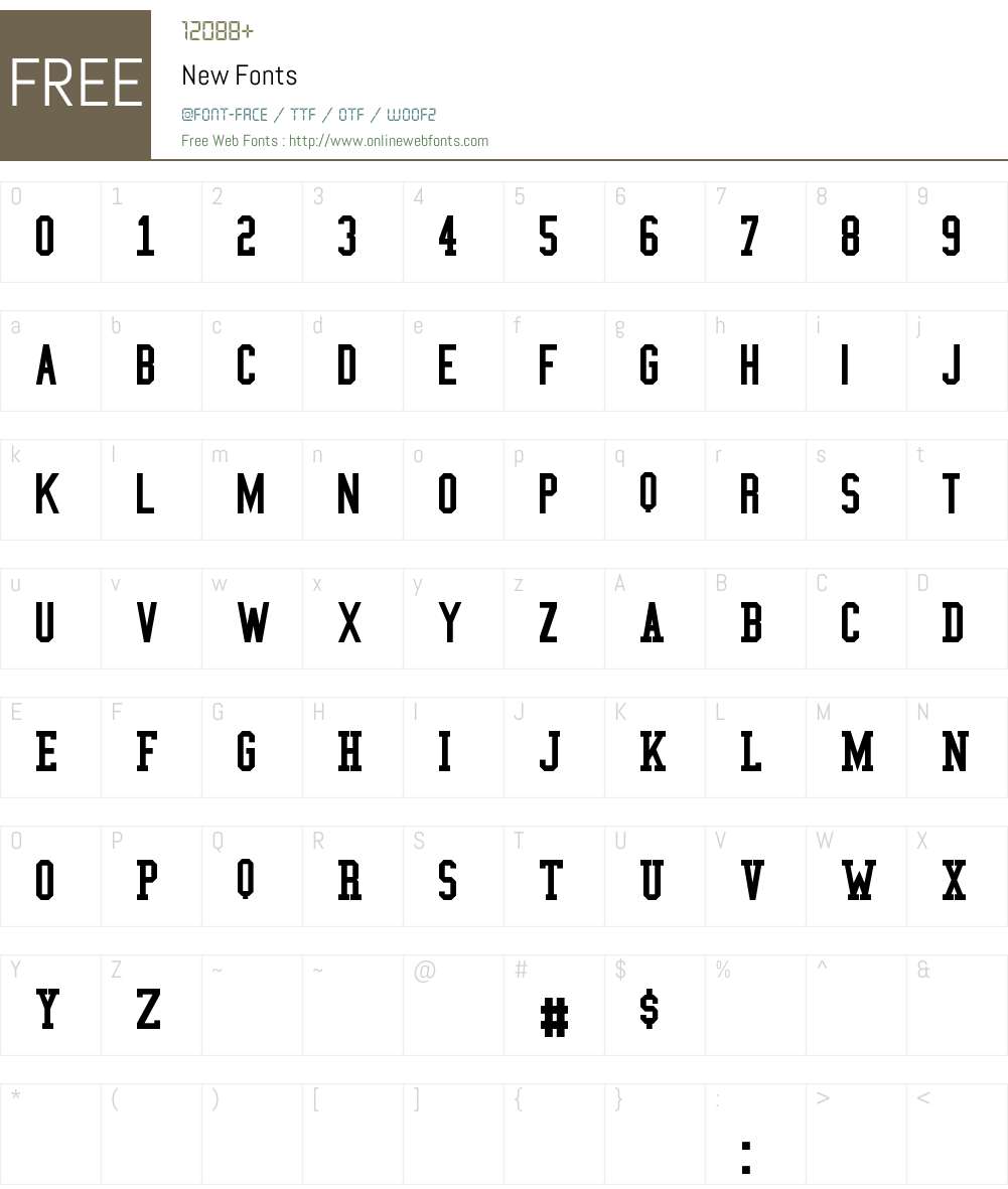 New Font Screenshots