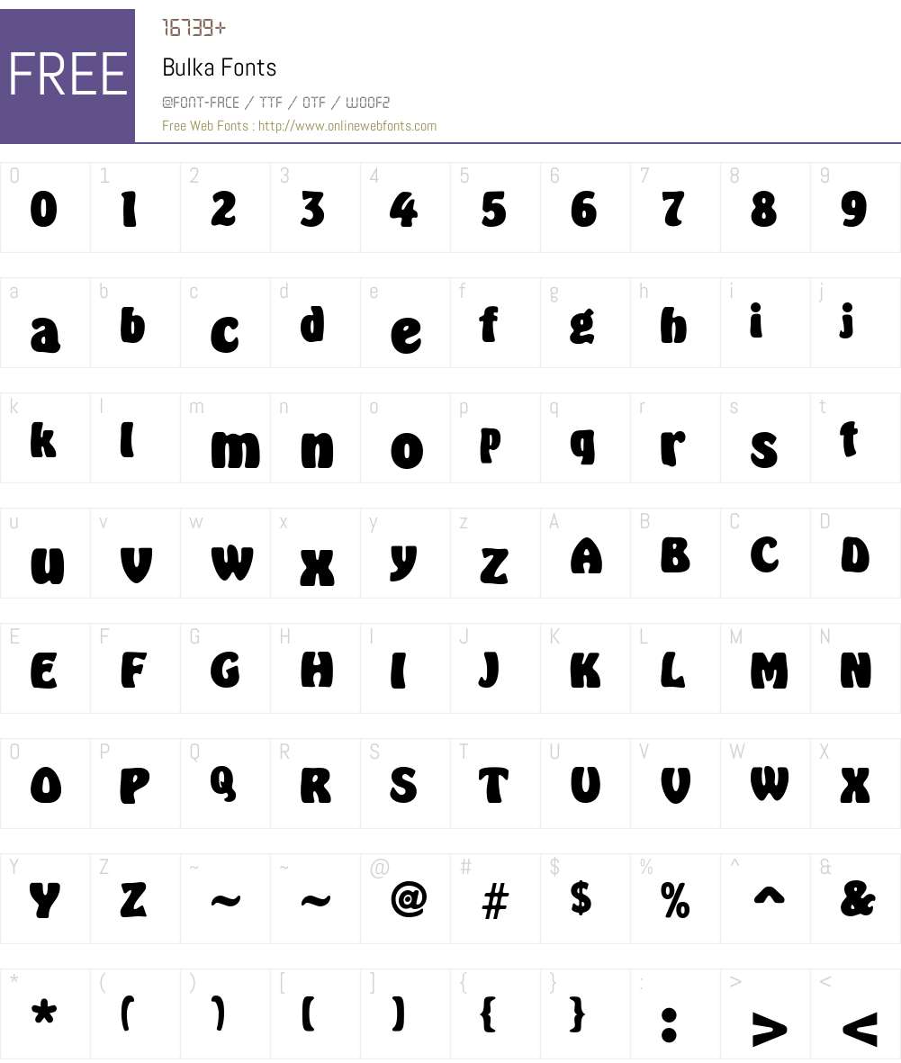 Bulka Font Screenshots