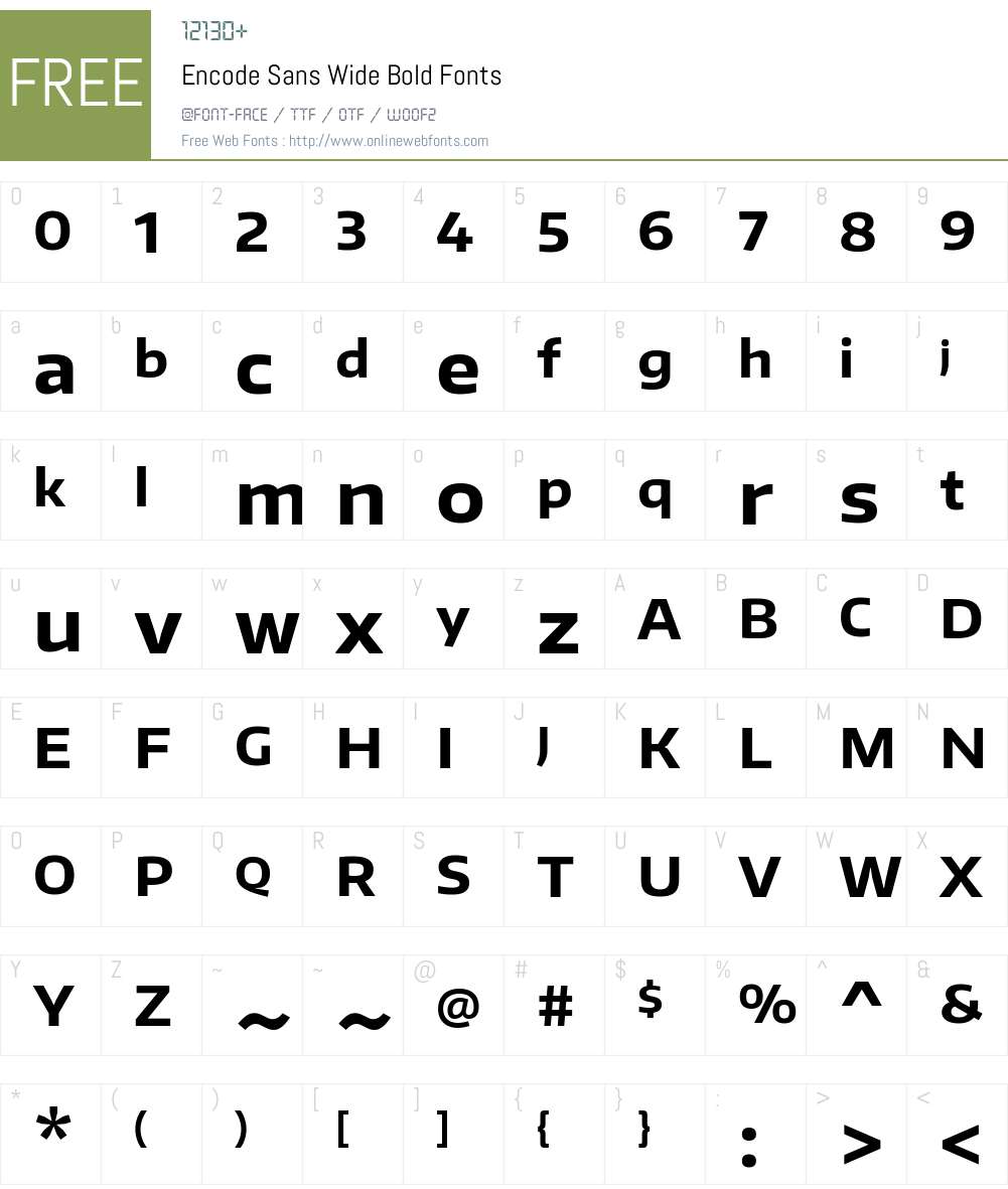 Encode Sans Wide Font Screenshots
