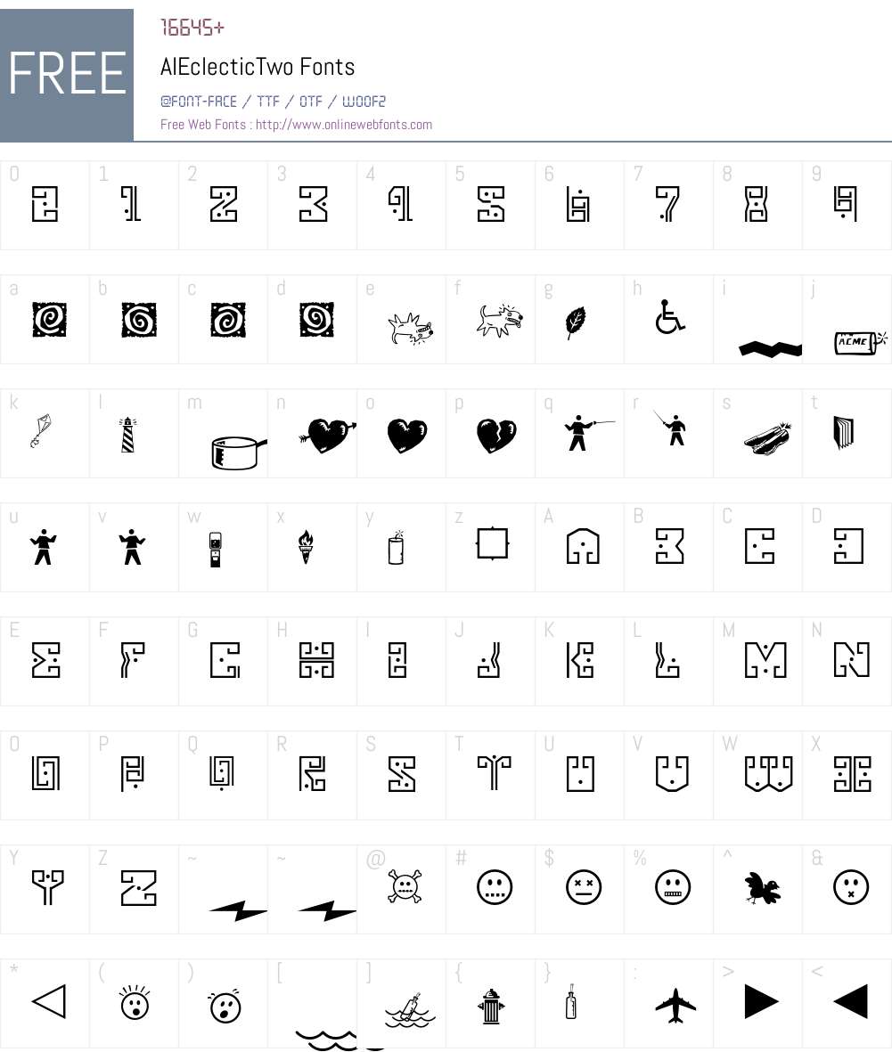 AIEclecticTwo Font Screenshots