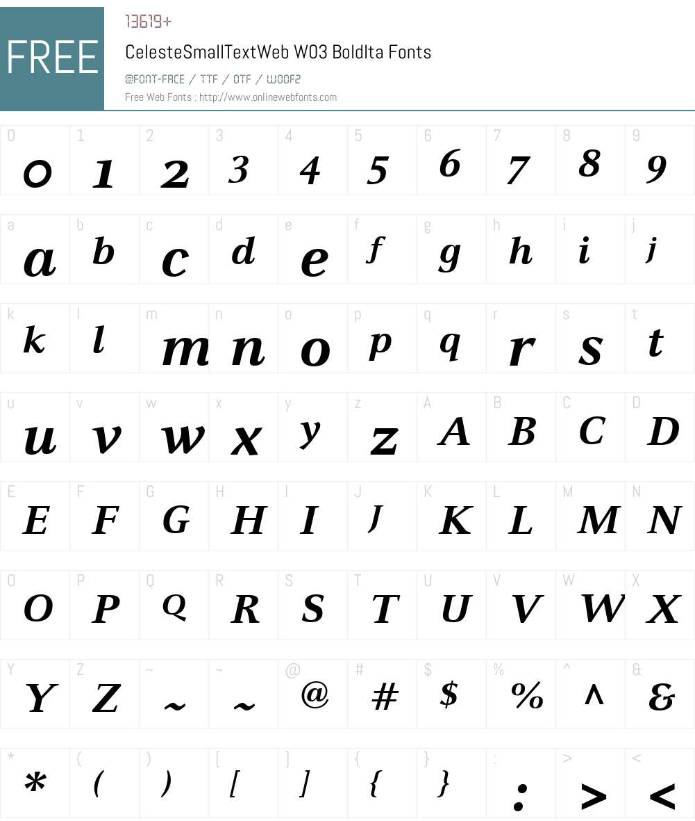 FF Celeste Small Text Font Screenshots