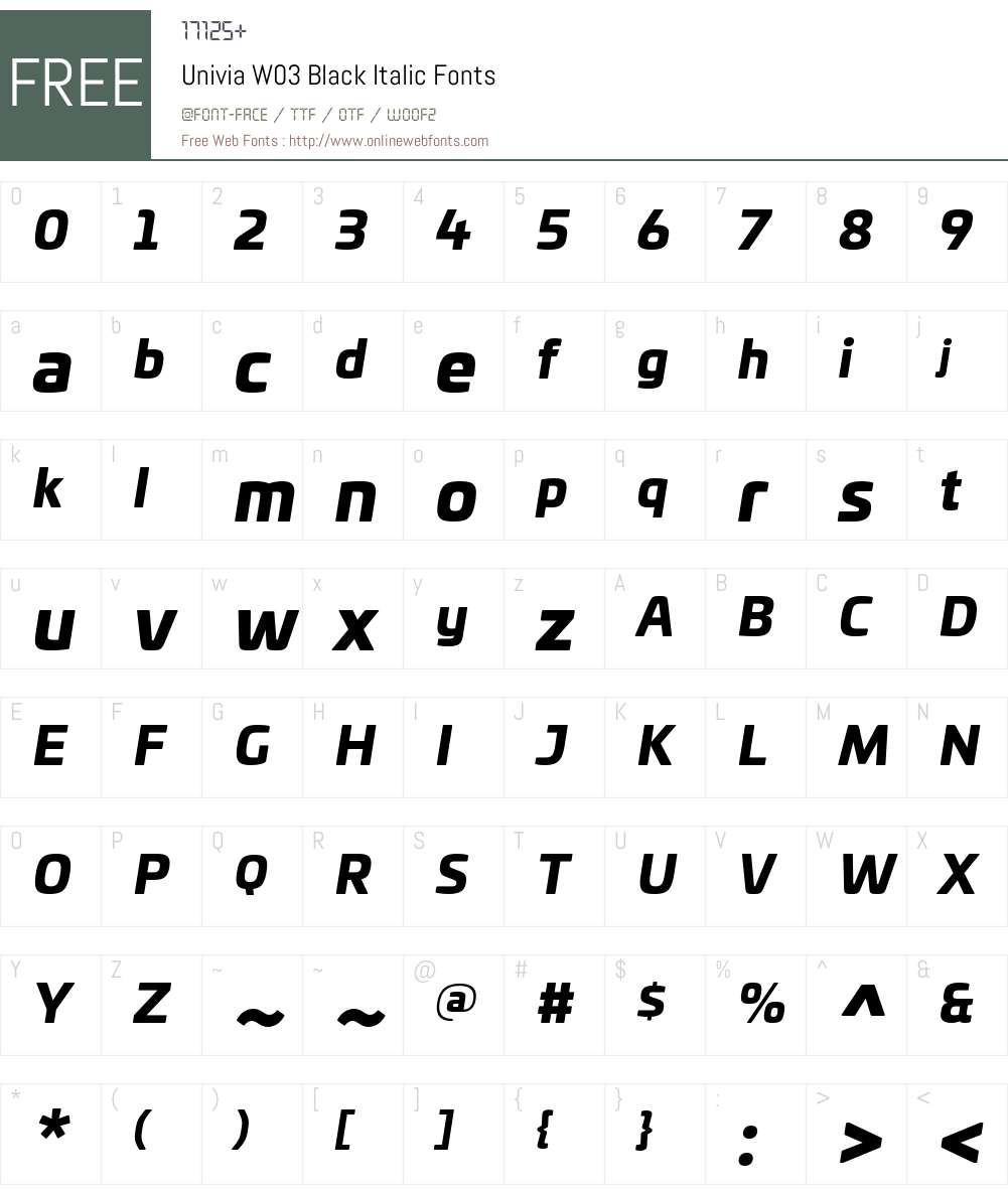 Univia Pro Font Screenshots