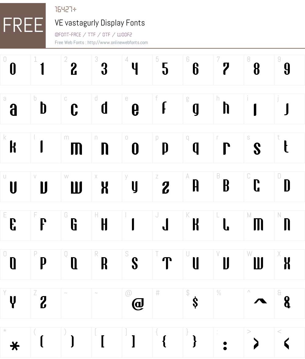 VE Font Screenshots