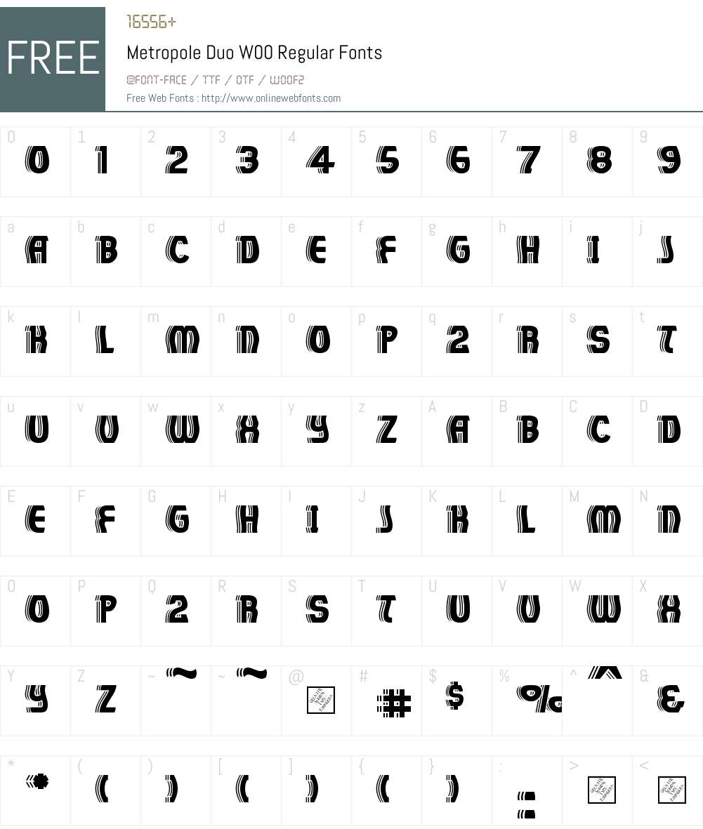 MetropoleDuoW00-Regular Font Screenshots