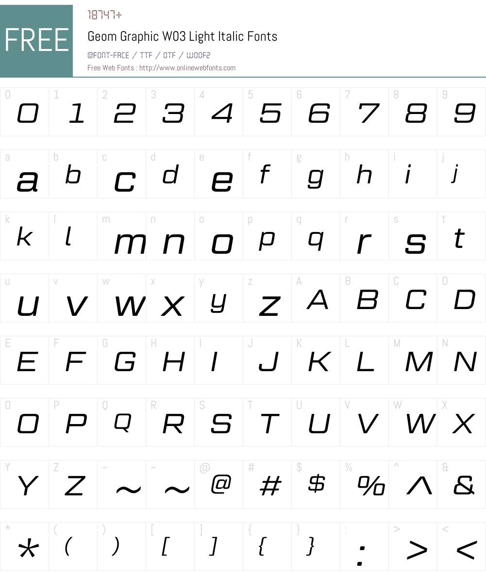 Geom Graphic Font Screenshots