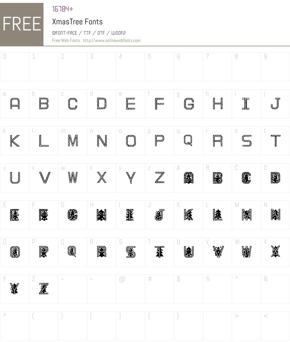 XmasTree Font Screenshots