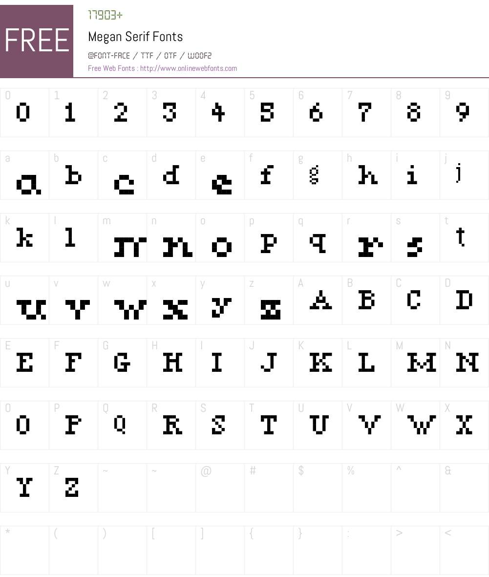 Megan Serif Font Screenshots