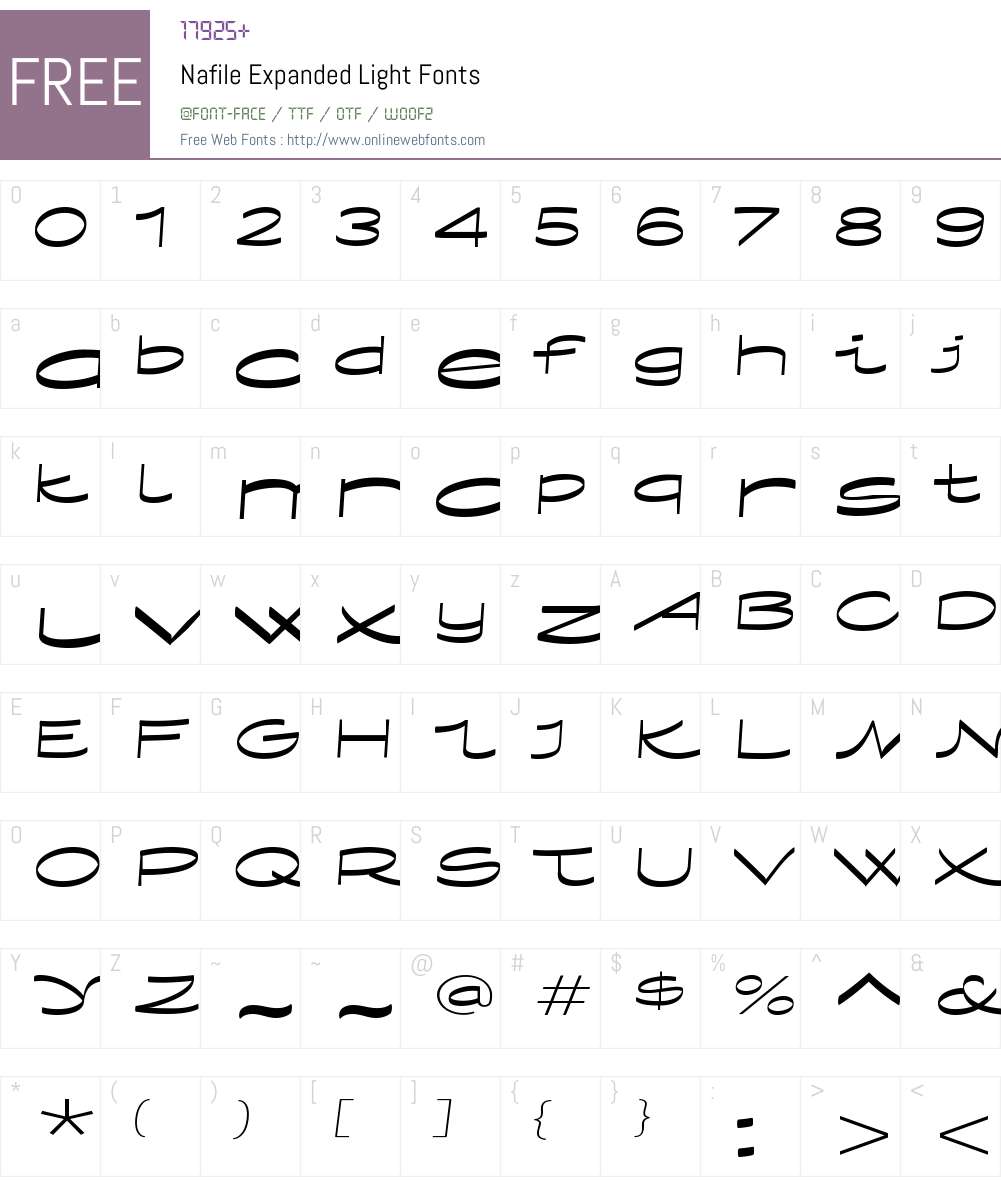 Nafile Expanded Light 1.000 Fonts Free Download - OnlineWebFonts.COM