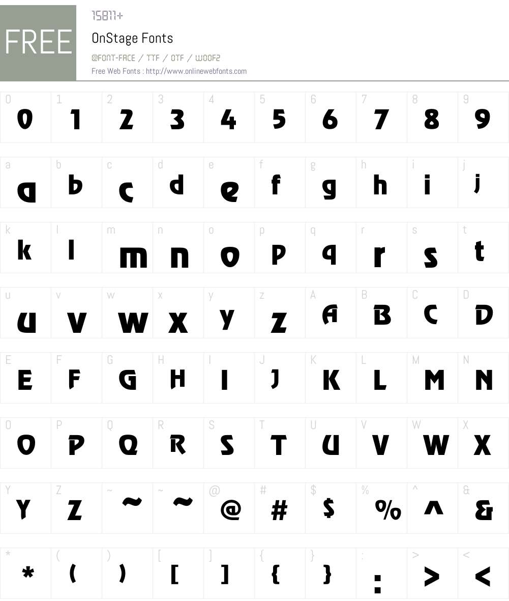 OnStage Font Screenshots