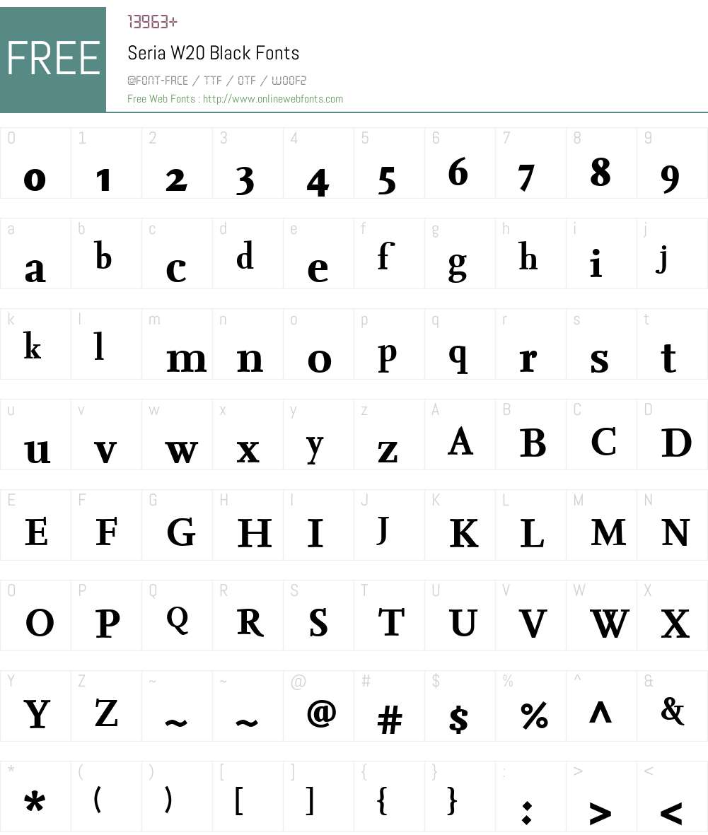 FF Seria Font Screenshots