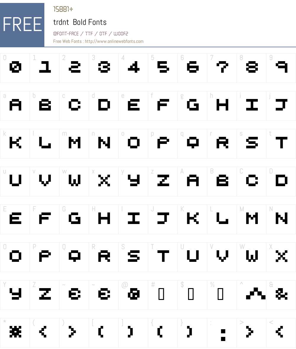 trdnt Font Screenshots