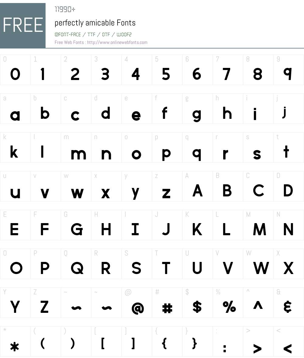 perfectly amicable 1.000 Fonts Free Download - OnlineWebFonts.COM
