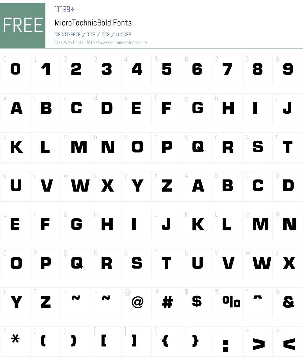 Micro Font Screenshots
