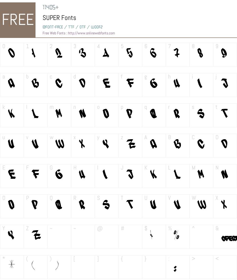 SUPER Font Screenshots