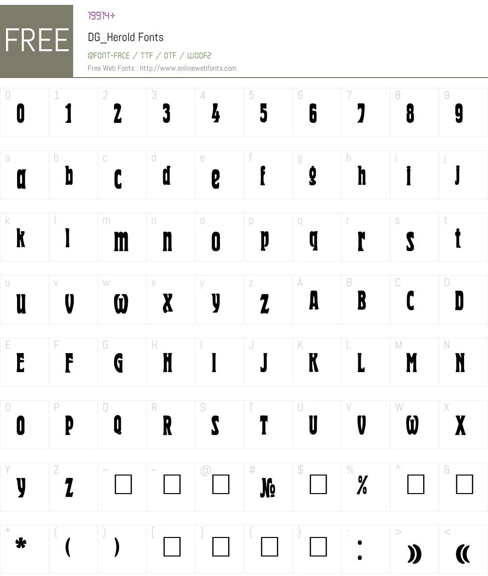 DG_Herold Font Screenshots