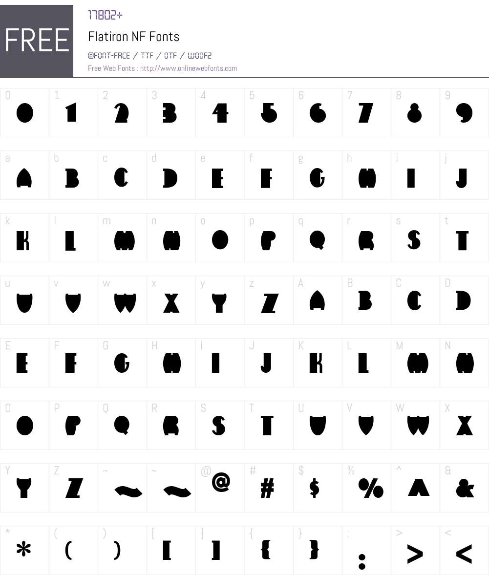 Flatiron NF Font Screenshots