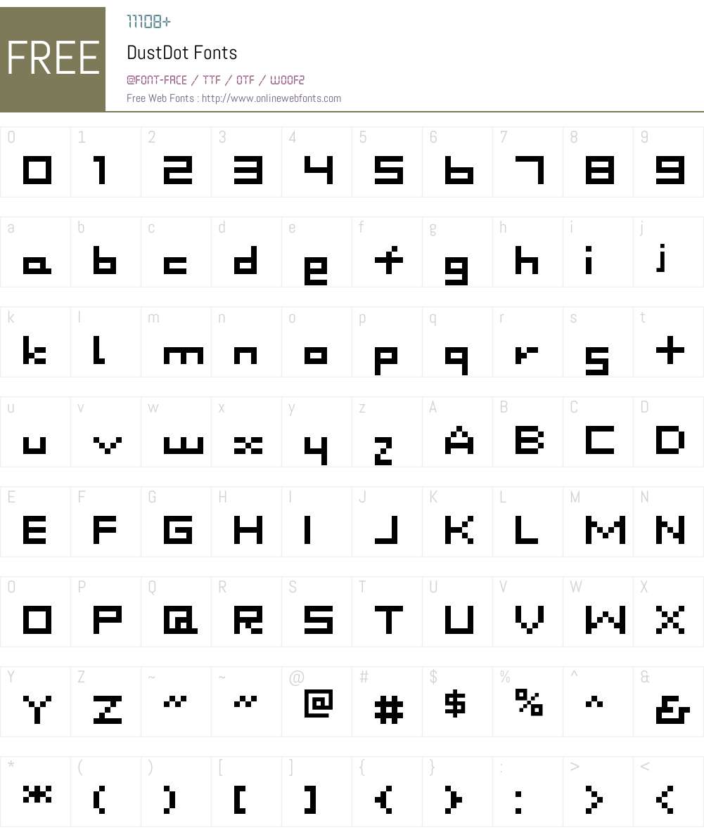 DustDot Font Screenshots