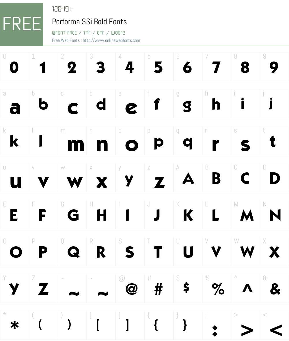 Performa SSi Font Screenshots