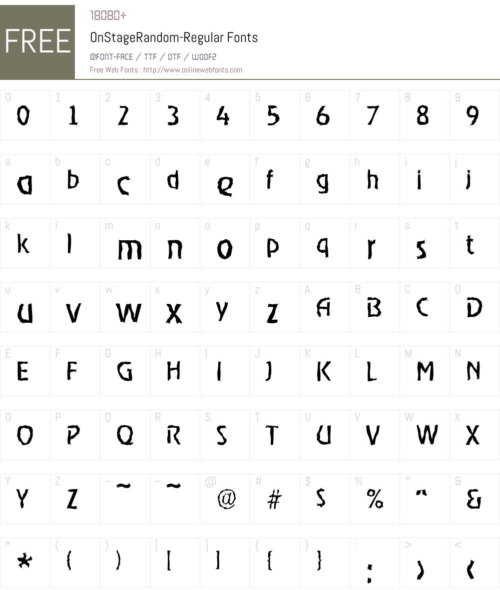 OnStageRandom Font Screenshots