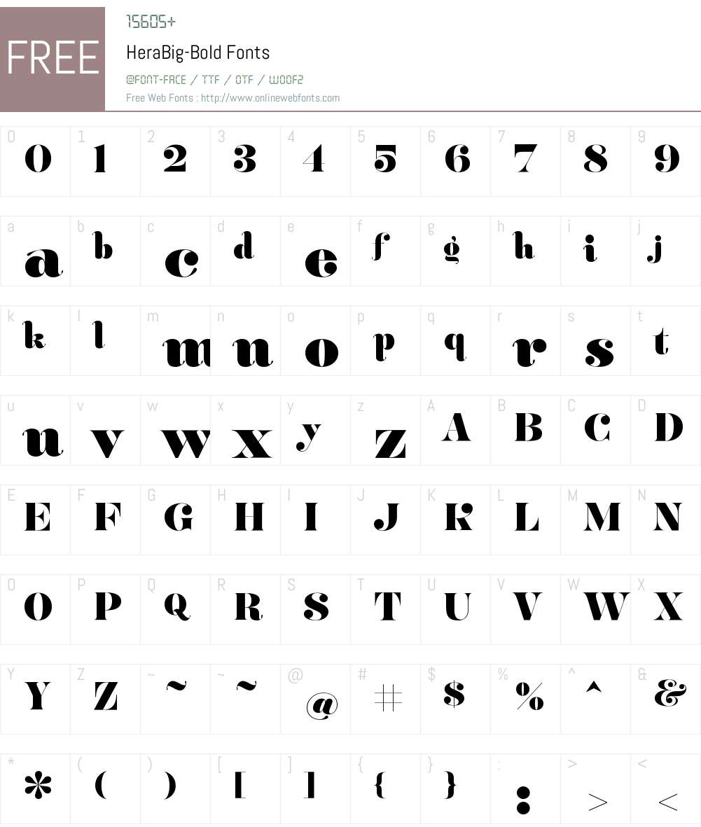 Hera Big Bold Font Screenshots
