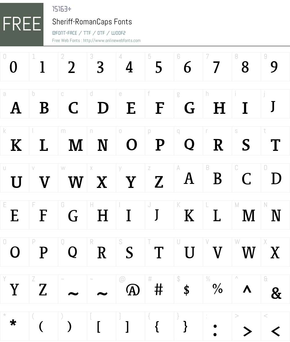 Sheriff Font Screenshots